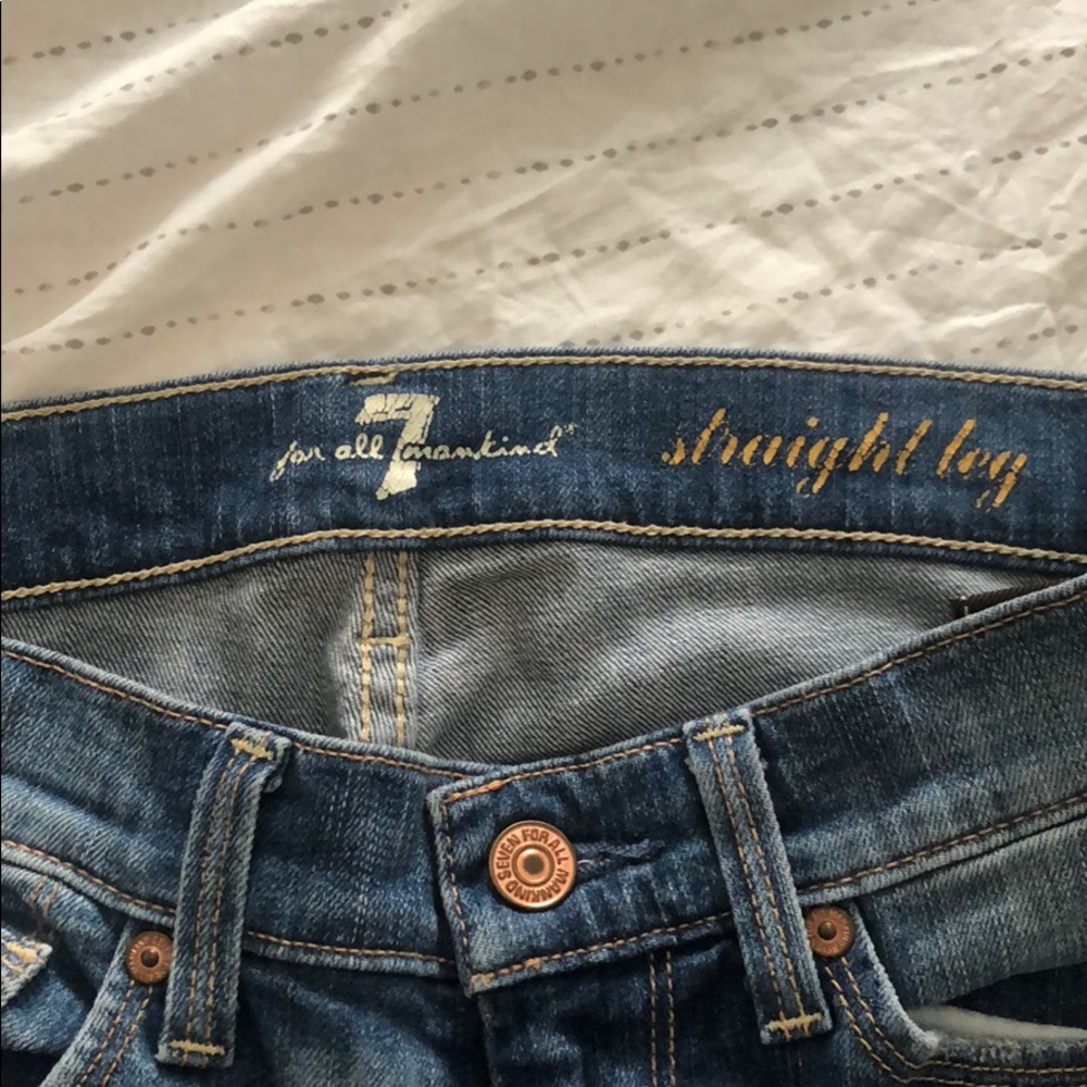 7 For All Mankind Blue Jeans - Picture 2 of 4